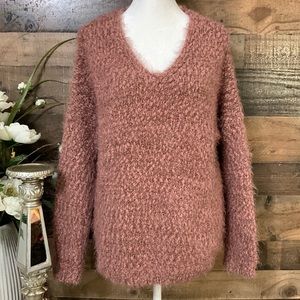 Altar'd State Pink V-Neck Sweater